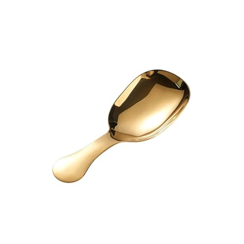 Kompatibel mit OUKEAI, Edelstahllöffel mit kurzem Griff, Messlöffel for Kaffeebohnen, Eiscreme und Mehl(Gold) von VDAMTPOGZ