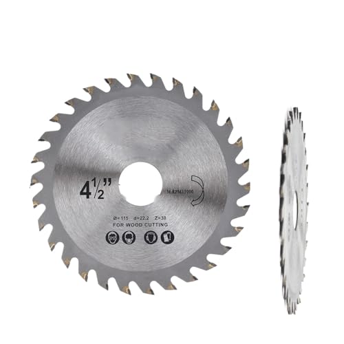 Kompatibel mit SIFANG 115/125 mm, 30 Zähne, Hartmetall-Sägeblatt, Holz-Trennscheibe for Holz-Granitschneider, Multitool, Elektrowerkzeug for Winkelschleifer(115mm) von VDAMTPOGZ