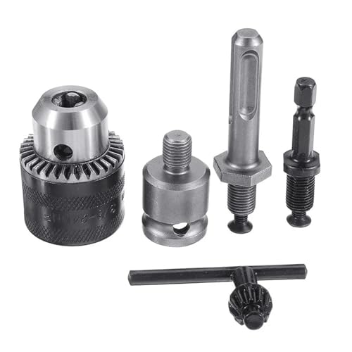 Kompatibel mit STONEGO Bohrfutter-Adapter-Set – wandelt Schlagschrauber in elektrisches Bohrwerkzeug um, 1,5–10 mm Bohrfutter mit 3/8-24UNF-Gewinde von VDAMTPOGZ