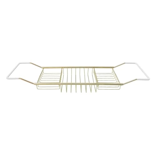 Teleskop Anti-Rutsch-Lagerregal Robustes Badewannen-Organizer-Tablett Wasserdicht über Metall-Edelstahl-Dusche Teleskop Anti-Rutsch-Lagerregal Robustes Badewannen-Organizer-Tablett Wasserdicht über Metall-Edelstahl-Dusche von VDAMTPOGZ