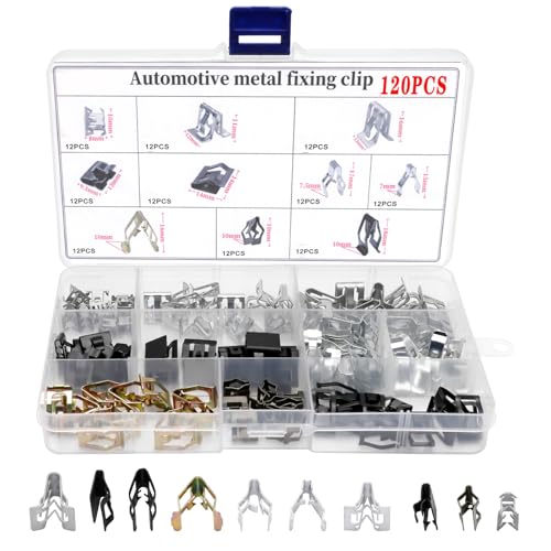 VDARK 120 Stück Auto-U-Clips, Metall-Federklammern für Zierleisten, Kfz-Sortiments-Kits, passend für VW Audi 4A0-867-276A, Armaturenbrett-Zierklammern, Fahrzeug-Innenraum-Clip-Befestigungen VDARK 120 Stück Auto-U-Clips, Metall-Federklammern für Zierleisten, Kfz-Sortiments-Kits, passend für VW Audi 4A0-867-276A, Armaturenbrett-Zierklammern, Fahrzeug-Innenraum-Clip-Befestigungen von VDARK