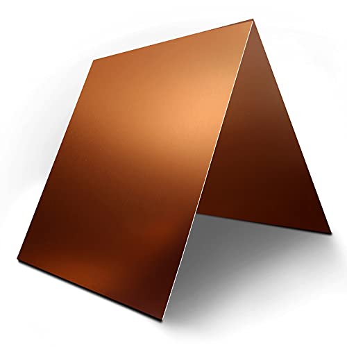 Aluminiumblech, Blech 10 Stück Aluminium-Übungsblätter, 5052 bunte eloxierte Aluminiumblechplatte, 200 x 200 x 0,5 mm(Rose Gold) von VDCVADKYE