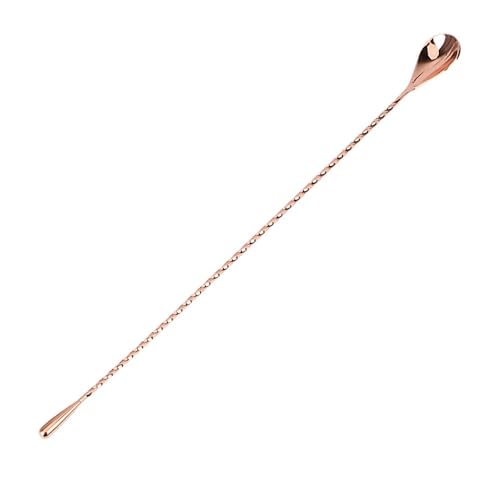 Bierrührer, Edelstahl Cocktail Bier Bar Löffel Teardrop Spirale Stem Mehrere Größen Multicolor(40cm Rose Gold) von VDCVADKYE