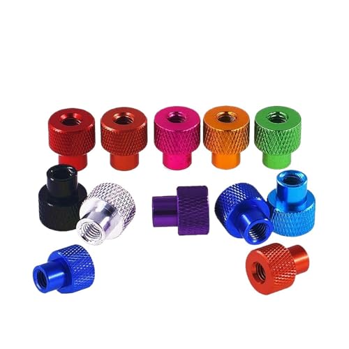 Blindloch-Rändelmuttern， M2-M10 Aluminiumlegierung Rändelmuttern Handgriffknopf Schrittmuttern(Rose red,M3.5(2pcs)) von VDCVADKYE