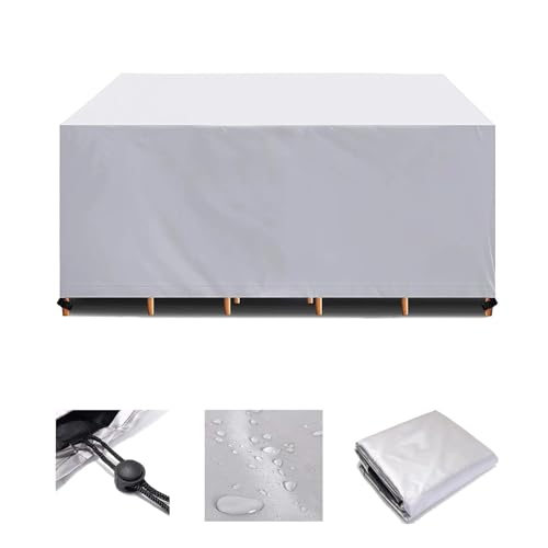 Gartenmöbelabdeckungen, Terrassentisch- und Sofabezug, mehrfarbig, mehrere Größen(Argent,140x150x110cm/LxWxH) von VDCVADKYE