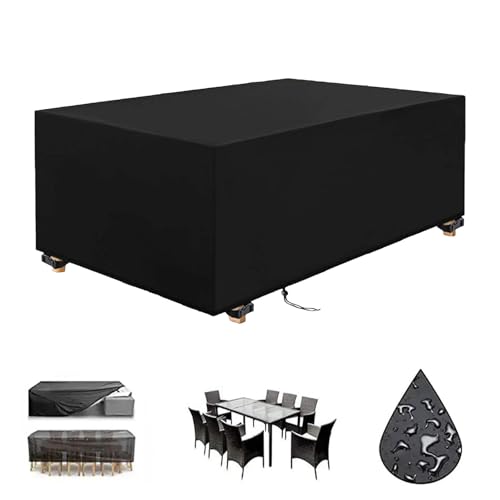 Gartenmöbelabdeckungen, Terrassentisch- und Sofabezug, mehrfarbig, mehrere Größen(Noir,150x130x135cm/LxWxH) von VDCVADKYE