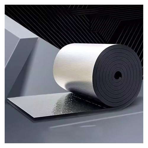 Heizkörper-Reflektor-Paneele, Selbstklebende Aluminiumfolie Wärme- und Schalldämmung Wärmereflektor Schwarz 1x(1-10) m(10mm,1x9m) von VDCVADKYE