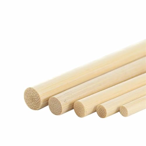 Holzdübelstangen, Holzstäbe 3-8mm Durchmesser 20-40cm Länge 346 Stück for Basteln DIY Holzbearbeitung Modellbau(8mmx40cm-6Pcs) von VDCVADKYE