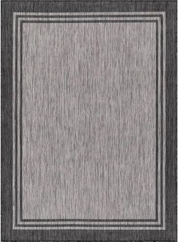 Picknick-Decke， Teppich for die Veranda im Innenbereich, wasserdicht, leicht zu reinigen, fusselfrei(Dark Gray) von VDCVADKYE