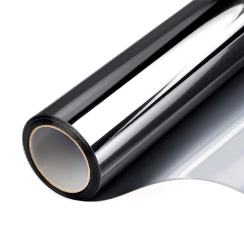 Reflektierende Fensterfolie, Einwegspiegel-Sichtschutzfolie for Fenster, UV-Schutz, Wärmedämmung, Mehrfarbig, mehrere Größen(Black,50x300 cm) von VDCVADKYE
