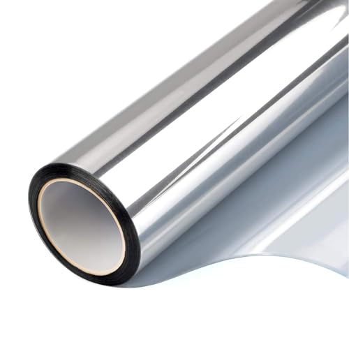 Reflektierende Fensterfolie, Einwegspiegel-Sichtschutzfolie for Fenster, UV-Schutz, Wärmedämmung, Mehrfarbig, mehrere Größen(Silver,40x300 cm) von VDCVADKYE