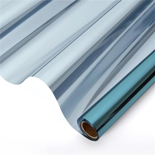 Reflektierende Fensterfolie, Fensterfolie for Privatsphäre, Hitze- und UV-Kontrolle mit Einwegspiegel, Mehrfarbig, mehrere Größen(Blue-Silver,50x300 cm) von VDCVADKYE