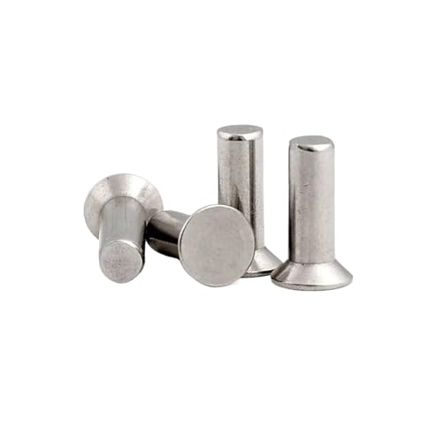 Rundkopf-Kupfer-Vollnieten, Selbstverschließende Senkkopfnieten aus Aluminium GB869 M2 bis M8, Packung mit 335 Stück(60mm,20pcs M5) von VDCVADKYE