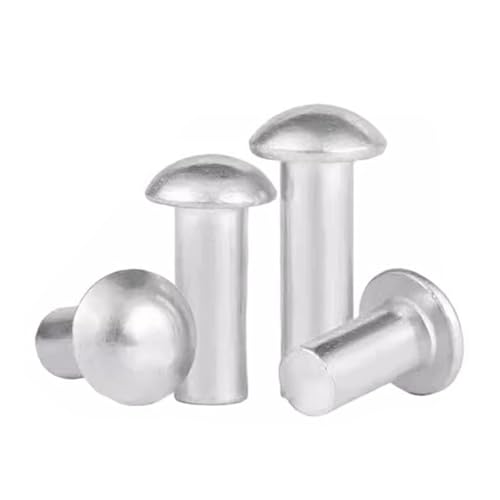 Rundkopf-Kupfer-Vollnieten, Solider Aluminiumknopf, halb gewölbter, runder Kopf, selbstverschließende Nieten, mehrere Größen, Längen(50mm,50Pcs M4) von VDCVADKYE