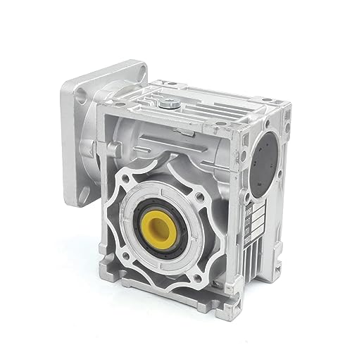 Schneckengetriebe mit hohem Drehmoment, NMRV050 Schneckengetriebe-Untersetzungsverhältnis 5:1 bis 100:1 for Nema 32 und Nema 42 Servo-Schrittmotor(Fl80x80 Input 19mm,Ratio 25-1) von VDCVADKYE