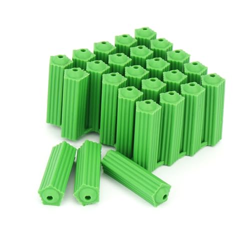 Schrauben- und Dübel-Set, Spreizdübel Mauerwerksdübel geriffelt Kunststoff Dübel M6 M8 Grün Packung mit X(Green M6 x 25mm 200pcs) von VDCVADKYE