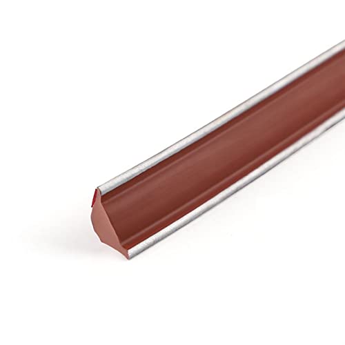 Selbstklebende Wand-Eckleiste ， 5 m flexible Zierleiste, selbstklebend, Spaltdichtungsband, Dichtungsstreifen, dekorative Zierleiste for Zuhause(Brown+silver,1.2cm) von VDCVADKYE