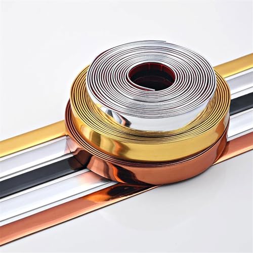 Selbstklebende Wand-Eckleiste ， Wandleiste for Abziehen und Aufkleben, flexible, selbstklebende dekorative Wandleiste for Fliesen, Spiegel, Decke, Boden, Paneele, Schränke(Bianco,3cmx3m) von VDCVADKYE