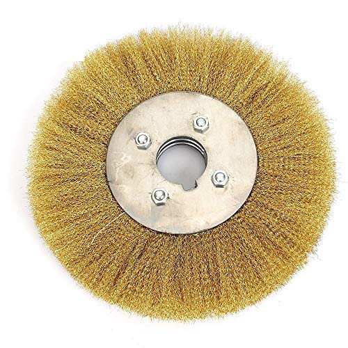 Spazzola a filo rotante in acciaio, Kupferdraht-Radbürste for Entrosten von Metall und Polieren von Holz, gelb, mehrere Größen(100mmx16mm) von VDCVADKYE