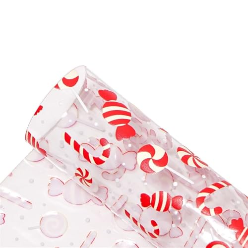 Transparente Folie PVC-Gewebe, PVC Jelly Vinyl Bedruckte Drucke Stoffblätter Leder Multicolor Mehrere Größen(Color 8,Roll 20 x 120cm) von VDCVADKYE