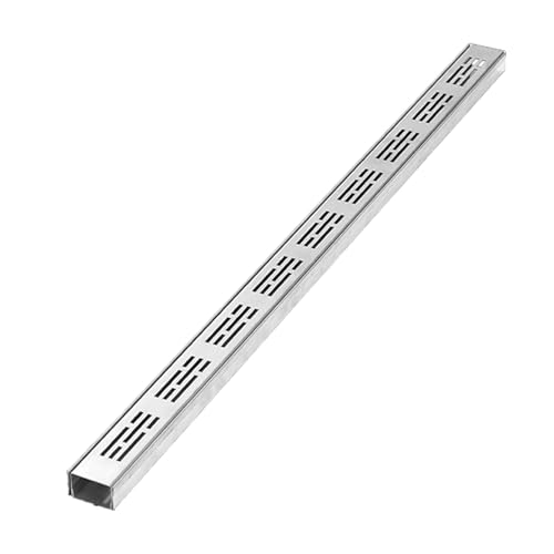 VDCVADKYE Abflussabdeckungen für den Außenbereich, rechtecki Edelstahl-Grabenablauf-Set, silberfarben, mehrere Größen, 1 Stück(15x5cm/6x2in) von VDCVADKYE