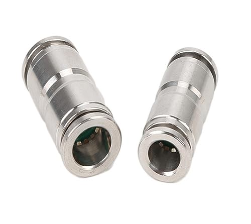 VDCVADKYE Luftleitung Schnellanschlüsse, 304 SS Pneumatische Schnellkupplung Gerader Durchgang Hochdruckpackung mit 2 verschiedenen Größen(Pu10-10mm) von VDCVADKYE