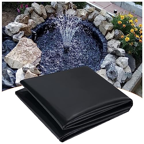 VDCVADKYE Teichfolie, HDPE-Teichfolie, wasserdichte Membran, UV-beständig, 0,12 mm Dicke, Schwarz, mehrere Größen(2x6m(6.6x19.7ft)) von VDCVADKYE