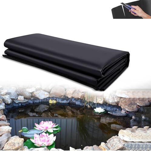 VDCVADKYE Teichfolie, HDPE-Teichfolie for Koi-Fische, Enten, Wasserlandschaft, Schwarz, mehrere Größen(4x5.5m) von VDCVADKYE
