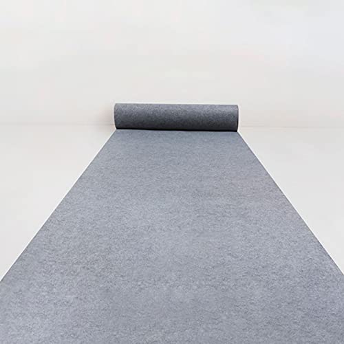VDCVADKYE Teppich-Party-Läufer, Grauer Hochzeits-Gang-Läufer-Teppich, 2 mm Dicke, mehrere Größen(1.5x15m) von VDCVADKYE
