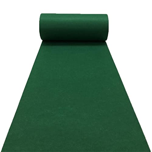 VDCVADKYE Teppich-Party-Läufer, Läufer for den Hochzeitsgang, Grün, 1,5 m breit, mehrere Größen, 2er-Pack(1.5x50m) von VDCVADKYE
