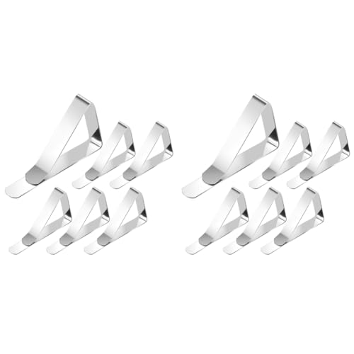 VDCVADKYE Tischdeckenklammern, Tischdeckenklammern-Set aus Edelstahl for Tische im Freien mit Einer Dicke von bis zu 1,7 Zoll von VDCVADKYE