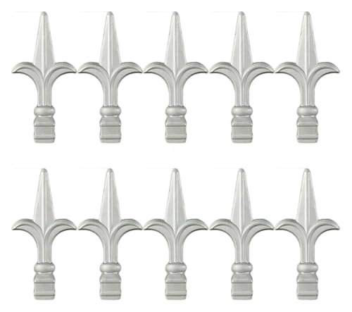 Zaunpfostenkappen, Galvanized Iron Fence Post Caps Silver Multiple Sizes Pack of 10(25x25mm) von VDCVADKYE