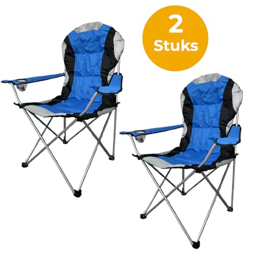 VDD - Campingstuhl - faltbar - Becherhalter - blau von VDD