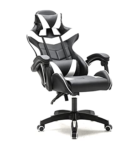 VDD Gaming Stuhl Cyclone Teenager - Bürostuhl - Racing Gaming Stuhl - Weiß Schwarz von VDD