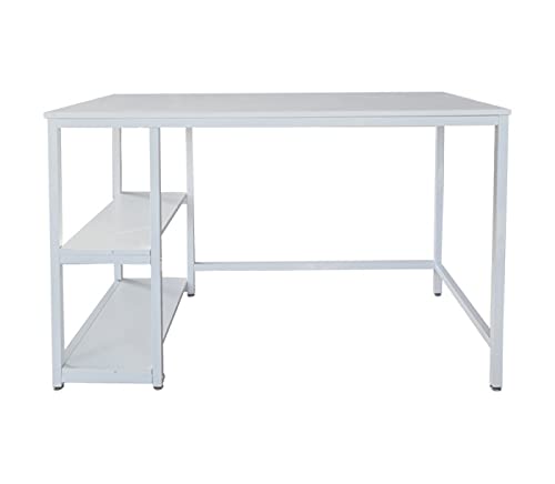 VDD Schreibtisch Stoer - Computertisch - Industriedesign mit Ablageflächen - 120 cm breit - weiß von VDD