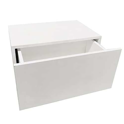 VDD Schwebender Nachttisch - Hängedielenschrank - mit Schublade - 50 cm breit - weiß VDD Schwebender Nachttisch - Hängedielenschrank - mit Schublade - 50 cm breit - weiß von VDD