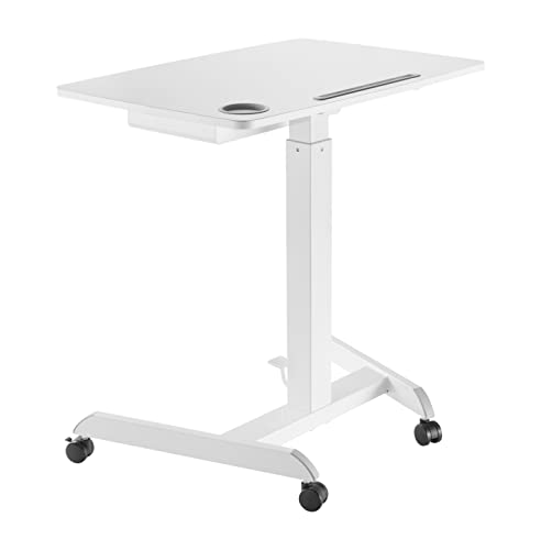 VDD Sitz-Steh-Schreibtisch mobil - Laptoptisch - mobiler Arbeitsplatz - Präsentationstisch von VDD
