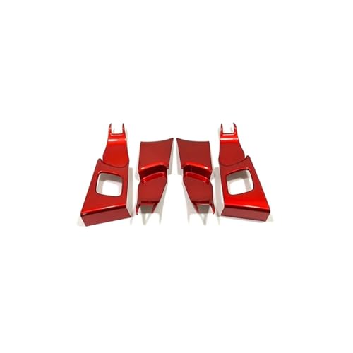 VDFNGFD Kompatibel mit Civic 11. Generation 2021 2022 ABS Carbon/Rot/Silber Auto Innentürgriff Türschüssel Dekorrahmen Innenzubehör (rot) von VDFNGFD