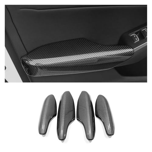 VDFNGFD Kompatibel mit Civic 11. Generation 2021 2022 ABS Carbon/Rot Auto Innentürgriff Verkleidung Rahmen Abdeckung Verkleidung Innenzubehör 4 Stück (All Inclusive Carbon) von VDFNGFD