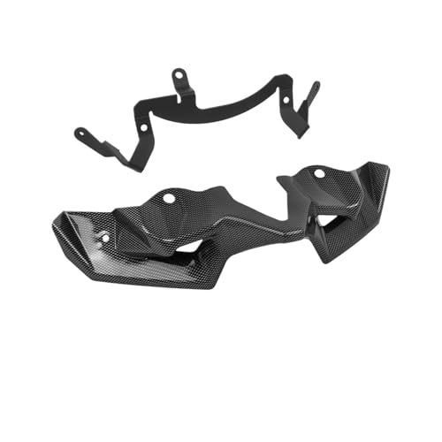 VDFNGFD Sportlicher Frontspoiler aus Kohlefaser, kompatibel mit Kawasaki Z900 Z 900 2020-2024 2023, Aerodynamik-Spoiler mit nackten Spoilern (Grid Pattern) von VDFNGFD