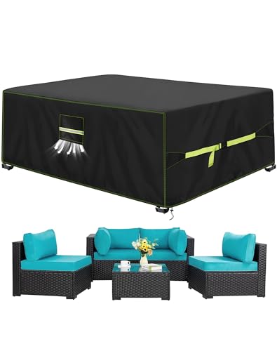 VDISRR Abdeckhaube Gartenmöbel, 420D Oxford Abdeckhauben Für Tische 242x182x100cm, Gartentische Schutzhülle mit Belüftungsöffnungen Wasserdicht, UV-beständig, Staubfest, Winterfest für Terrassenmöbel VDISRR Abdeckhaube Gartenmöbel, 420D Oxford Abdeckhauben Für Tische 242x182x100cm, Gartentische Schutzhülle mit Belüftungsöffnungen Wasserdicht, UV-beständig, Staubfest, Winterfest für Terrassenmöbel von VDISRR