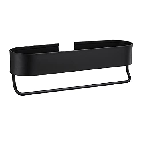 VDLLQYN, Badezimmerregal – Schwarze Wandregale for Küche und Bad – Handtuchhalter und Duschkorb – Stilvoller Organizer for die Inneneinrichtung,Regal für das Badezimmer(50cm) von VDLLQYN