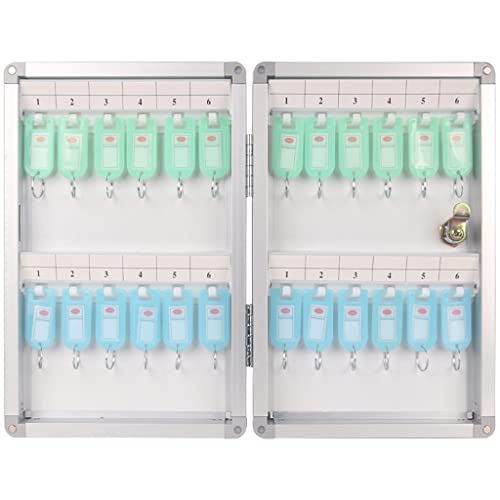 VDLLQYN, Schlüsselkasten-Organizer for kleine Haushalte, kleiner Schlüsselschrank for 24 Schlüssel, an der Wand montierte Schlüsselverwaltung aus Aluminiumlegierung im Krankenhaus, zusätzlicher Zugrin von VDLLQYN