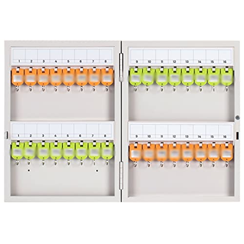 VDLLQYN, Schlüsselkasten-Wandhalterung, 4 Kapazitäten zur Auswahl, Schlüsselschrank, wandmontierter, langlebiger Schlüsselkasten aus kaltgewalztem Blech,Schlüssel-Organisator(32 Keys) von VDLLQYN