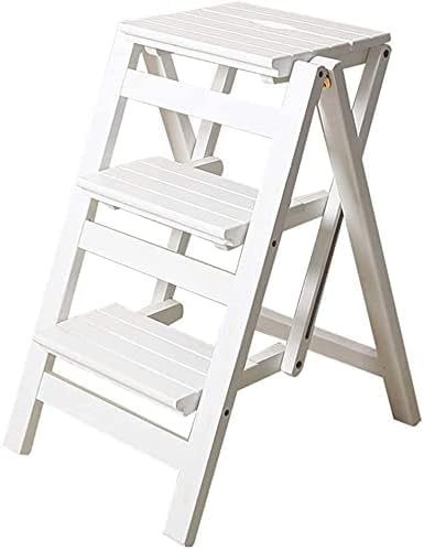 VDLLQYN, Tritthocker for Erwachsene Trittleitern Tritthocker Haushaltstreppenstuhl Trittsitze Klappleiter verbreitert MUL ，Trittschemel(White) von VDLLQYN
