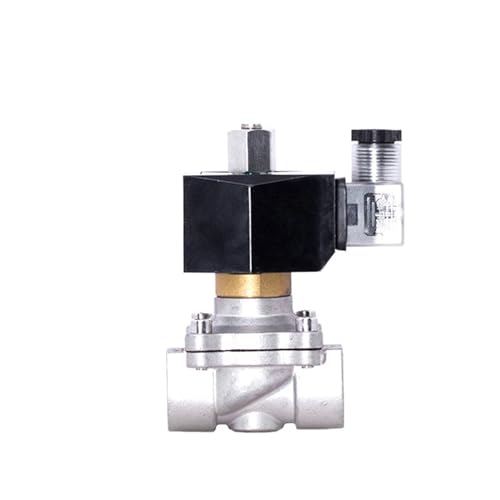 VDOQTLJT 1/2 "3/4" 1 "2" Normalerweise geöffnetes Magnetventil aus Edelstahl IP65 Rohrsteuerschalter Elektrisches Wasserventil AC/DC 220 V 24 V 12 V(NPT-12VDC,0.5 Inch) von VDOQTLJT