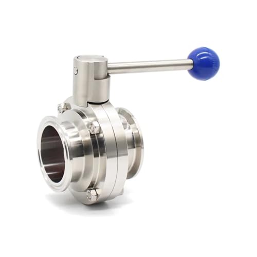 VDOQTLJT 1,5 "2" 3 "4" 19/25/38/51/63,5/76/102mm SS304 Tri Clamp Schmetterling Ventil Edelstahl Silicon Washer(63mm Ferrule 77.5) von VDOQTLJT