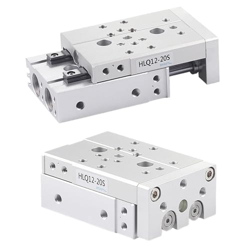 VDOQTLJT 1 stücke Pneumatische Zylinder Pneumatische Führungsschiene Präzision Slide Zylinder HLQ12/16/20-10X20X30X40X50X75X100S(Stroke A,Bore 25mm(HLQ 25)) von VDOQTLJT