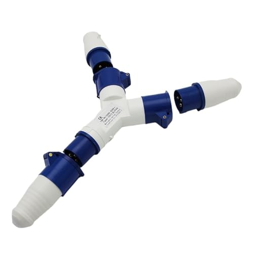 VDOQTLJT 1012/1013/1023 Multifunktionaler Dreiwege-Industriestecker Y-Typ wasserdichte Steckdose 3/4/5-adrig 16A32A(1012 3 Core 16a One to Two Set) von VDOQTLJT