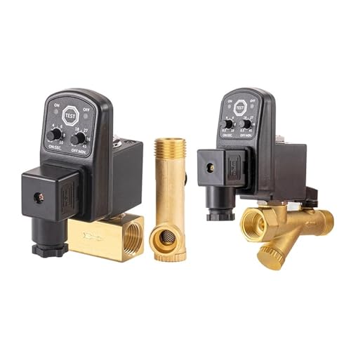 VDOQTLJT Elektronisches Ablassventil, Luftkompressor, 1/2 Zoll DN15, normalerweise geschlossen, elektrisches Zeitmagnetventil, automatischer Wasserschalter, AC220V(380VAC) von VDOQTLJT